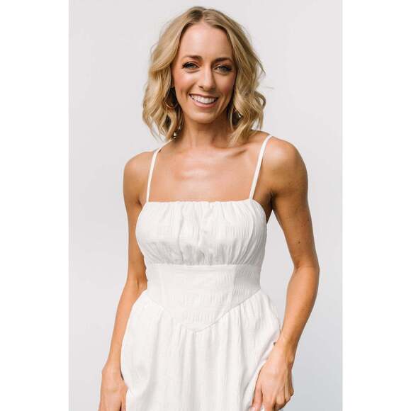 Baltic Born Mikayla Textured Tank Dress | Off White Size MM - Picture 4 of 5